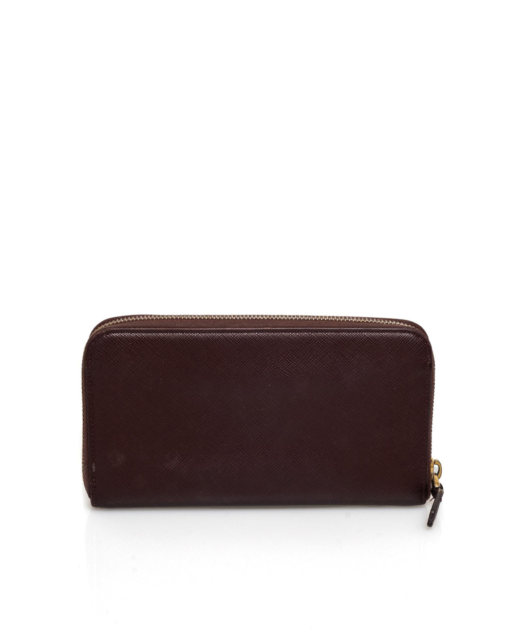 Prada Navy Leather Wallet On Strap | myGemma | Item #128555